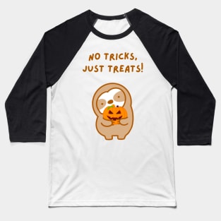 No Tricks Just Treats Halloween Sloth Baseball T-Shirt